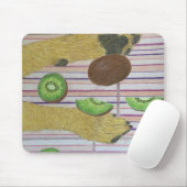Hundepfoten und Kiwi-Mauspad Mousepad (Mit Mouse)
