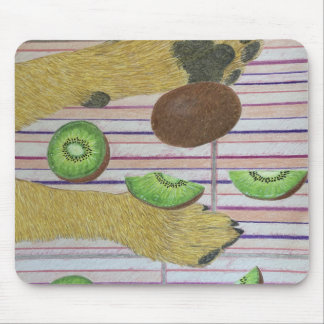 Hundepfoten und Kiwi-Mauspad Mousepad