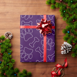 Hundepfoten- und Knochen-Zeichnungsmuster Benutzer Geschenkpapier