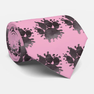 Hundepfoten-Wasserfarbe Canine Pfote Rosa Krawatte
