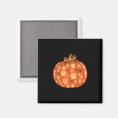 Hundepfotenabdruck-Kürbis-Bogen-Herbst-Fall-Hallow Magnet (Vorderseite/Rückseite)