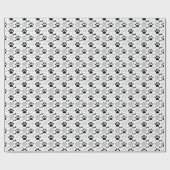 Hundepfotenabdrücke und Knochenmuster Geschenkpapier (Flach)