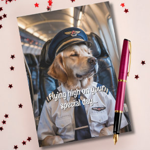 Hundepilot & Flugzeug, Cooler Lustiger Aviation-Ge Karte