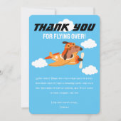 Hundepilotin Flug Flugzeug, Niedliche Geburtstag V Dankeskarte (Vorderseite)