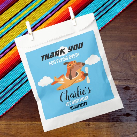 Hundepilotin Flug Flugzeug, Niedliche Geburtstag V Geschenktütchen