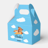 Hundepilotin Flug Flugzeug, Niedliche Kinder Blaue Geschenkschachtel (Vorderseite)