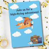 Hundepilotin Flugflugzeug, Niedlicher Fun-Kinderge Einladung