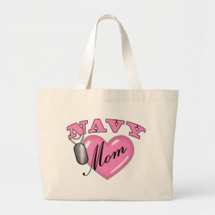Hundeplakette des Marine-Mama-Herz-N Jumbo Stoffbeutel