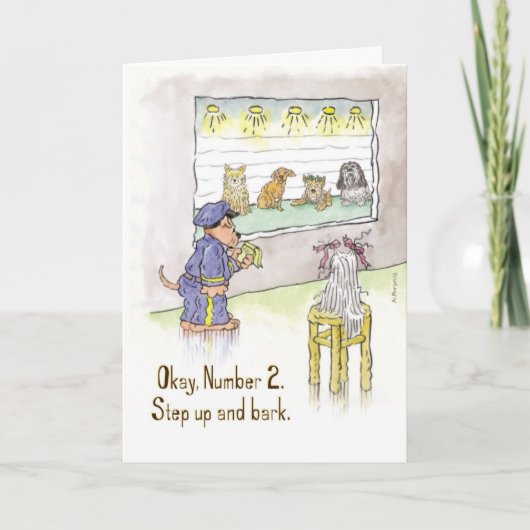 Hundepolizei Lineup - Geburtskarte Karte (Vorderseite)