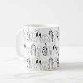 Hundepopo Muster Kaffeetasse (Vorderseite Links)
