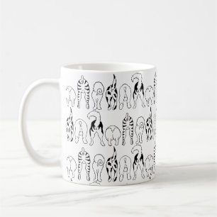 Hundepopo Muster Kaffeetasse