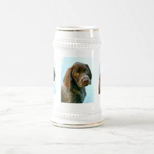 Hundeportrait Bierglas