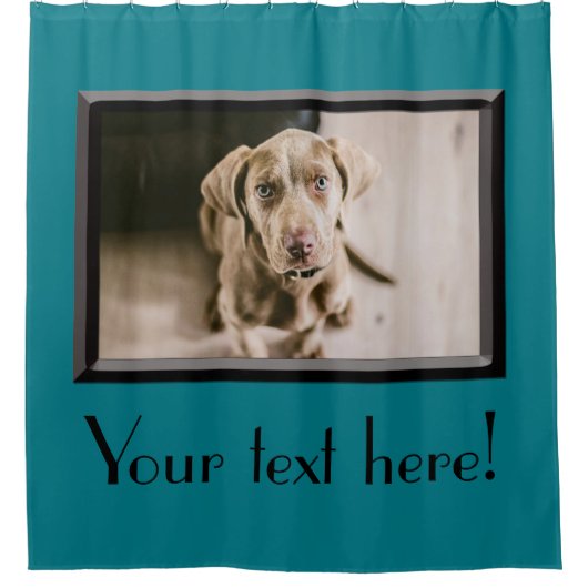 Hundeportrait Duschvorhang (Vorderseite)