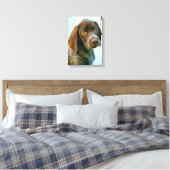 Hundeportrait Leinwanddruck (Insitu (Schlafzimmer))