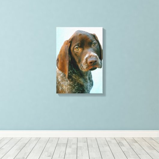 Hundeportrait Leinwanddruck (Insitu (Holzboden))