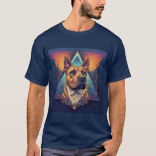 Hundeporträt Abstrakte Kunst T-Shirt