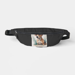 Hundeporträt Aquarell Bauchtasche