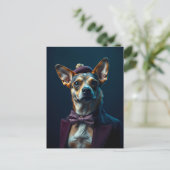 Hundeporträt Postkarte (Stehend Vorderseite)