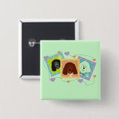 Hundeporträt-T-Shirts und Geschenke Button (Vorne & Hinten)