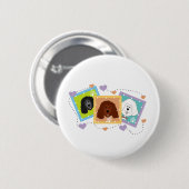 Hundeporträt-T-Shirts und Geschenke Button (Vorne & Hinten)