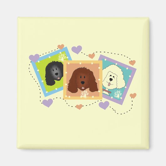 Hundeporträt-T-Shirts und Geschenke Magnet (Vorne)