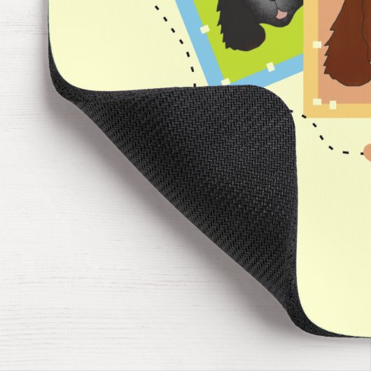 Hundeporträt-T-Shirts und Geschenke Mousepad (Ecke)