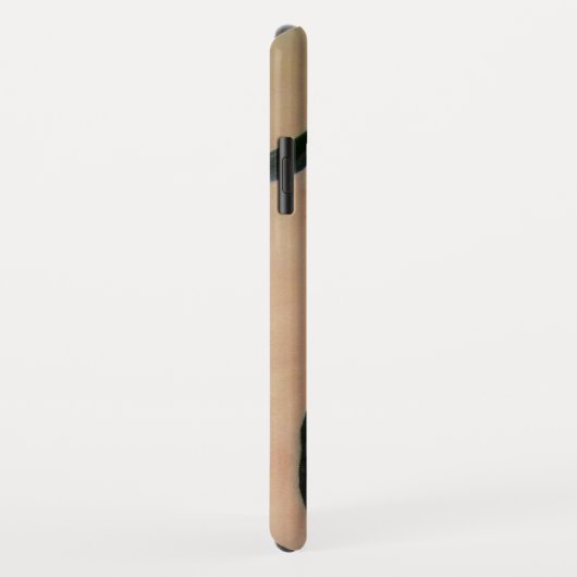 Hundeporträtmalerei auf Schwarz-Bein-Mops Case-Mate iPhone Hülle (Hinten/Rechts)