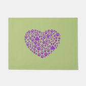 Hundepuhen, Welpenpfoten, Tierpaws, Herz, Haustier Fußmatte (Vorderseite)