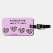 Hundepuhen, Welpenpfoten, Tierpaws, Herz, Haustier Gepäckanhänger (Vorderseite horizontal)