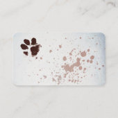 Hundepuppe Druck Aquarellmuster Visitenkarte (Rückseite)