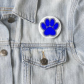 Hundepuppe in blau mit Konturen Button (Beispiel)