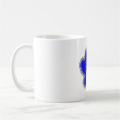 Hundepuppe in blau mit Konturen Kaffeetasse (Links)