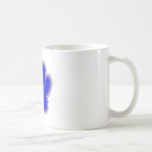 Hundepuppe in blau mit Konturen Kaffeetasse