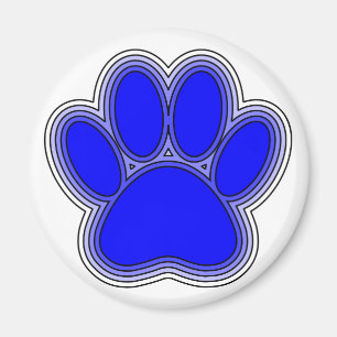 Hundepuppe in blau mit Konturen Magnet