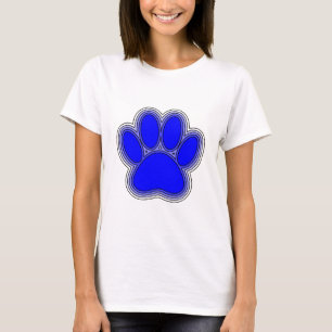 Hundepuppe in blau mit Konturen T-Shirt