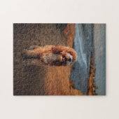 Hundepuzzles Tierbild Niedliche, schlaue Welpenfot Puzzle (Horizontal)