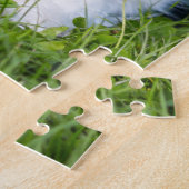 Hundepuzzles Tierbild Niedliche, schlaue Welpenfot Puzzle (Seite)