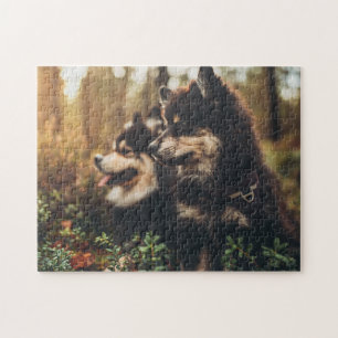 Hundepuzzles Tierbild Niedliche, schlaue Welpenfot Puzzle