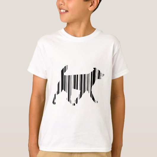 HUNDER BAR CODE Canine Barcode-Musterdesign T-Shirt (Vorderseite)