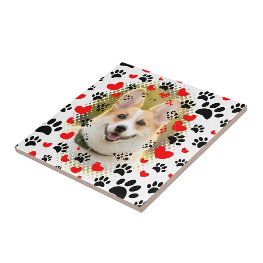 Hunderahmen für Herz und Pappe Fliese (Seite)