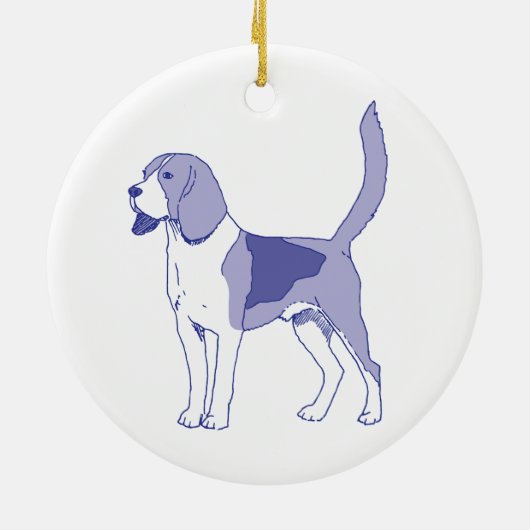 Hunderasse Beagel Keramik Ornament (Hinten)