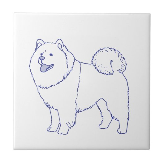 Hunderasse Chow-Chow Fliese (Vorderseite)