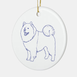 Hunderasse Chow-Chow Keramik Ornament