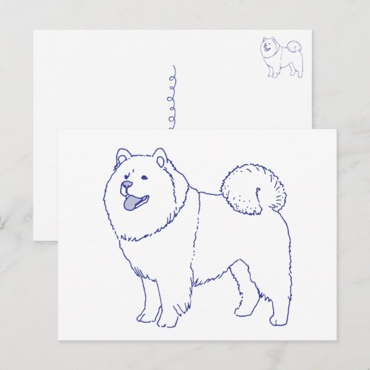 Hunderasse Chow-Chow Postkarte (Vorne/Hinten)