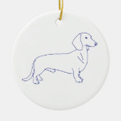 Hunderasse Dackel Keramik Ornament (Vorne)