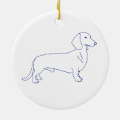 Hunderasse Dackel Keramik Ornament (Hinten)