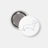 Hunderasse Dackel Magnet (Vorderseite/Rückseite)