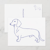 Hunderasse Dackel Postkarte (Vorne/Hinten)