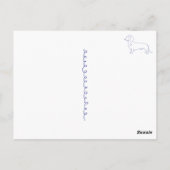 Hunderasse Dackel Postkarte (Rückseite)