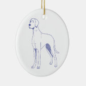 Hunderasse Deutsche Dogge Keramik Ornament (Rechts)
